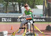 24 July 2013; Team Ireland’s Catherine O’Neill, from New Ross, Co. Wexford, competing in the Women’s Club Throw – F31/32/51 final. 2013 IPC Athletics World Championships, Stadium Parilly, Lyon, France. Picture credit: John Paul Thomas / SPORTSFILE