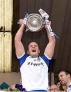 21 July 2013; Dick Clerkin, Monaghan, lifts the Anglo Celt cup. Ulster GAA Football Senior Championship Final, Donegal v Monaghan, St Tiernach's Park, Clones, Co. Monaghan. Picture credit: Oliver McVeigh / SPORTSFILE