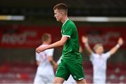 13 October 2021; Luke Browne of Republic of Ireland reacts after his side concede their second goal during the UEFA U17 Championship Qualifying Round Group 5 match between Republic of Ireland and Poland at Turner's Cross in Cork. Photo by Eóin Noonan/Sportsfile