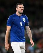 12 October 2021; Shane Duffy of Republic of Ireland during the international friendly match between Republic of Ireland and Qatar at Aviva Stadium in Dublin. Photo by Stephen McCarthy/Sportsfile