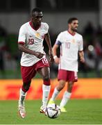 12 October 2021; Almoez Ali of Qatar during the international friendly match between Republic of Ireland and Qatar at Aviva Stadium in Dublin. Photo by Stephen McCarthy/Sportsfile