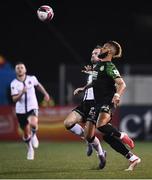 8 October 2021; Cameron Dummigan of Dundalk and Barry Cotter of Shamrock Rovers during the SSE Airtricity League Premier Division match between Dundalk and Shamrock Rovers at Oriel Park in Dundalk, Louth. Photo by Ben McShane/Sportsfile