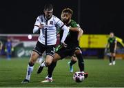 8 October 2021; Will Patching of Dundalk and Barry Cotter of Shamrock Rovers during the SSE Airtricity League Premier Division match between Dundalk and Shamrock Rovers at Oriel Park in Dundalk, Louth. Photo by Ben McShane/Sportsfile