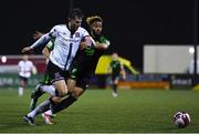 8 October 2021; Will Patching of Dundalk and Barry Cotter of Shamrock Rovers during the SSE Airtricity League Premier Division match between Dundalk and Shamrock Rovers at Oriel Park in Dundalk, Louth. Photo by Ben McShane/Sportsfile