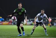 8 October 2021; Ronan Finn of Shamrock Rovers and Michael Duffy of Dundalk during the SSE Airtricity League Premier Division match between Dundalk and Shamrock Rovers at Oriel Park in Dundalk, Louth. Photo by Ben McShane/Sportsfile