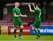 13 October 2021; Cathal Heffernan of Republic of Ireland with team-mate James McManus after the UEFA U17 Championship Qualifying Round Group 5 match between Republic of Ireland and Poland at Turner's Cross in Cork. Photo by Eóin Noonan/Sportsfile