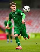 13 October 2021; Kevin Zefi of Republic of Ireland during the UEFA U17 Championship Qualifying Round Group 5 match between Republic of Ireland and Poland at Turner's Cross in Cork. Photo by Eóin Noonan/Sportsfile