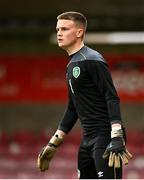 13 October 2021; Republic of Ireland goalkeeper Conor Walsh during the UEFA U17 Championship Qualifying Round Group 5 match between Republic of Ireland and Poland at Turner's Cross in Cork. Photo by Eóin Noonan/Sportsfile