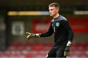 13 October 2021; Republic of Ireland goalkeeper Conor Walsh during the UEFA U17 Championship Qualifying Round Group 5 match between Republic of Ireland and Poland at Turner's Cross in Cork. Photo by Eóin Noonan/Sportsfile