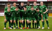 13 October 2021; Republic of Ireland team before the UEFA U17 Championship Qualifying Round Group 5 match between Republic of Ireland and Poland at Turner's Cross in Cork. Photo by Eóin Noonan/Sportsfile