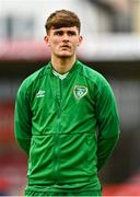 13 October 2021; Kevin Zefi of Republic of Ireland during the UEFA U17 Championship Qualifying Round Group 5 match between Republic of Ireland and Poland at Turner's Cross in Cork. Photo by Eóin Noonan/Sportsfile