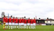 13 October 2021; Poland players before the UEFA U17 Championship Qualifying Round Group 5 match between Republic of Ireland and Poland at Turner's Cross in Cork. Photo by Eóin Noonan/Sportsfile