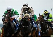 14 October 2021; Olivia Valere, with Mikey Sheehy up, centre, on their way to winning the Taxi4horses.com Handicap at The Curragh Racecourse in Kildare. Photo by Harry Murphy/Sportsfile