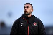 15 October 2021; Dundalk goalkeeper Alessio Abibi arrives before the SSE Airtricity League Premier Division match between Bohemians and Dundalk at Dalymount Park in Dublin. Photo by Ben McShane/Sportsfile