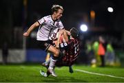 15 October 2021; Liam Burt of Bohemians in action against Greg Sloggett of Dundalk during the SSE Airtricity League Premier Division match between Bohemians and Dundalk at Dalymount Park in Dublin. Photo by Ben McShane/Sportsfile