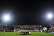 15 October 2021; A general view of a scrum during the United Rugby Championship match between Ulster and Emirates Lions at Kingspan Stadium in Belfast. Photo by Ramsey Cardy/Sportsfile