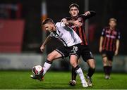 15 October 2021; Sean Murray of Dundalk in action against Dawson Devoy of Bohemians during the SSE Airtricity League Premier Division match between Bohemians and Dundalk at Dalymount Park in Dublin. Photo by Ben McShane/Sportsfile