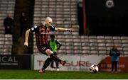 15 October 2021; Georgie Kelly of Bohemians shoots to score his side's first goal, a penalty, during the SSE Airtricity League Premier Division match between Bohemians and Dundalk at Dalymount Park in Dublin. Photo by Ben McShane/Sportsfile