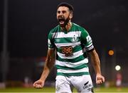 15 October 2021; Roberto Lopes of Shamrock Rovers celebrates after his side's victory over Sligo Rovers in their SSE Airtricity League Premier Division match at Tallaght Stadium in Dublin. Photo by Seb Daly/Sportsfile