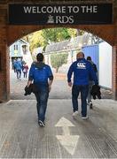 16 October 2021; Leinster supporters arrive before the United Rugby Championship match between Leinster and Scarlets at the RDS Arena in Dublin. Photo by Ramsey Cardy/Sportsfile