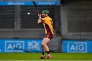 16 October 2021; Cian Derwin of Craobh Chiaráin during the Go Ahead Dublin County Senior Club Hurling Championship quarter-final match between Craobh Chiaráin and Lucan Sarsfields at Parnell Park in Dublin. Photo by Eóin Noonan/Sportsfile