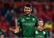 16 October 2021; Tiernan O’Halloran of Connacht during the United Rugby Championship match between Munster and Connacht at Thomond Park in Limerick. Photo by David Fitzgerald/Sportsfile