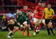 16 October 2021; Caolin Blade of Connacht is tackled by Peter O'Mahony of Munster during the United Rugby Championship match between Munster and Connacht at Thomond Park in Limerick. Photo by David Fitzgerald/Sportsfile