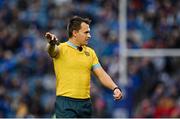 16 October 2021; Referee Marius van der Westhuizen during the United Rugby Championship match between Leinster and Scarlets at the RDS Arena in Dublin. Photo by Seb Daly/Sportsfile