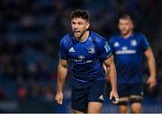 16 October 2021; Hugo Keenan of Leinster during the United Rugby Championship match between Leinster and Scarlets at the RDS Arena in Dublin. Photo by Seb Daly/Sportsfile