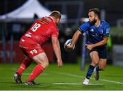 16 October 2021; Jamison Gibson-Park of Leinster in action against Samson Lee of Scarlets during the United Rugby Championship match between Leinster and Scarlets at the RDS Arena in Dublin. Photo by Seb Daly/Sportsfile