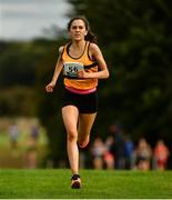 17 October 2021; Jane Buckley of Leevale AC, Cork, on her way to winning the Junior Women's 4500m during the Autumn Open International Cross Country at the Sport Ireland Campus in Dublin. Photo by Sam Barnes/Sportsfile