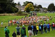 17 October 2021; A general view during the Senior Men's 7500m race during the Autumn Open International Cross Country at the Sport Ireland Campus in Dublin. Photo by Sam Barnes/Sportsfile