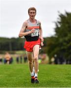 17 October 2021; Tom Mortimer on his way to second place in the Senior Men's 7500m during the Autumn Open International Cross Country at the Sport Ireland Campus in Dublin. Photo by Sam Barnes/Sportsfile
