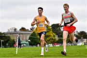 17 October 2021; Darragh Mc Elhinney of UCD AC, Dublin, 162, and Tom Mortimer, competing in the Senior Men's 7500m during the Autumn Open International Cross Country at the Sport Ireland Campus in Dublin. Photo by Sam Barnes/Sportsfile