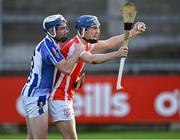 17 October 2021; Seán Moran of Cuala and Simon Lambert of Ballyboden St Enda's during the Go Ahead Dublin County Senior Club Hurling Championship Quarter-Final match between Ballyboden St Enda's and Cuala at Parnell Park in Dublin. Photo by Piaras Ó Mídheach/Sportsfile