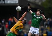 17 October 2021; Shane Quinn of Mohill in action against Niall McGovern of Ballinamore during the Leitrim County Senior Club Football Championship Final match between Mohill and Ballinamore at Páirc Seán Mac Diarmada in Carrick-On-Shannon, Leitrim. Photo by David Fitzgerald/Sportsfile