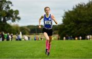 17 October 2021; Celine Gavin of Dublin City Harriers AC, on her way to finishing second in the Junior Women's 4500m during the Autumn Open International Cross Country at the Sport Ireland Campus in Dublin. Photo by Sam Barnes/Sportsfile