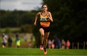 17 October 2021; Jane Buckley of Leevale AC, Cork, on her way to winning the Junior Women's 4500m  during the Autumn Open International Cross Country at the Sport Ireland Campus in Dublin. Photo by Sam Barnes/Sportsfile