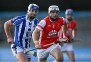 17 October 2021; Daragh O'Connell of Cuala in action against Conal Keaney of Ballyboden St Enda's during the Go Ahead Dublin County Senior Club Hurling Championship Quarter-Final match between Ballyboden St Enda's and Cuala at Parnell Park in Dublin. Photo by Piaras Ó Mídheach/Sportsfile
