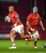 16 October 2021; Simon Zebo, left, and Tadhg Beirne of Munster during the United Rugby Championship match between Munster and Connacht at Thomond Park in Limerick. Photo by David Fitzgerald/Sportsfile