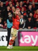 16 October 2021; Craig Casey of Munster during the United Rugby Championship match between Munster and Connacht at Thomond Park in Limerick. Photo by David Fitzgerald/Sportsfile