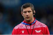 16 October 2021; Scarlets forwards coach Richard Kelly before the United Rugby Championship match between Leinster and Scarlets at the RDS Arena in Dublin. Photo by Ramsey Cardy/Sportsfile
