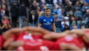 16 October 2021; Jordan Larmour of Leinster during the United Rugby Championship match between Leinster and Scarlets at the RDS Arena in Dublin. Photo by Ramsey Cardy/Sportsfile