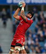16 October 2021; Blade Thomson of Scarlets during the United Rugby Championship match between Leinster and Scarlets at the RDS Arena in Dublin. Photo by Ramsey Cardy/Sportsfile