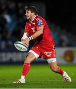 16 October 2021; Dan Jones of Scarlets during the United Rugby Championship match between Leinster and Scarlets at the RDS Arena in Dublin. Photo by Ramsey Cardy/Sportsfile