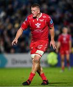 16 October 2021; Lloyd Ashley of Scarlets during the United Rugby Championship match between Leinster and Scarlets at the RDS Arena in Dublin. Photo by Ramsey Cardy/Sportsfile