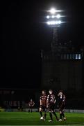 15 October 2021; Bohemians players, from left, Tyreke Wilson, Ross Tierney and Dawson Devoy during the SSE Airtricity League Premier Division match between Bohemians and Dundalk at Dalymount Park in Dublin. Photo by Ben McShane/Sportsfile