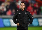 16 October 2021; Munster head coach Johann van Graan before the United Rugby Championship match between Munster and Connacht at Thomond Park in Limerick. Photo by Piaras Ó Mídheach/Sportsfile