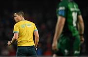 16 October 2021; Referee Chris Busby during the United Rugby Championship match between Munster and Connacht at Thomond Park in Limerick. Photo by Piaras Ó Mídheach/Sportsfile