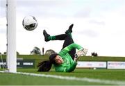 18 October 2021; Goalkeeper Eve Badana during a Republic of Ireland training session at the FAI National Training Centre in Abbotstown, Dublin. Photo by Stephen McCarthy/Sportsfile